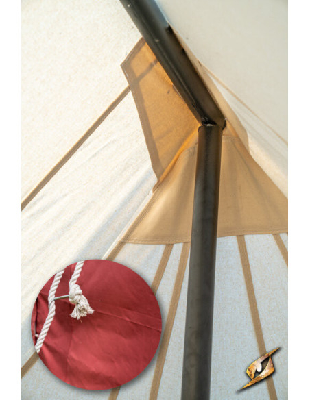 Carpa medieval roja para guerreros, 4...