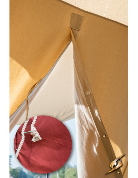 Middeleeuwse rode tent voor krijgers,...