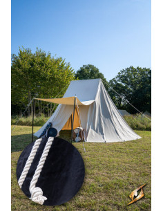 Carpa medieval negra para guerreros, 5 x 7 mts. (Versión...
