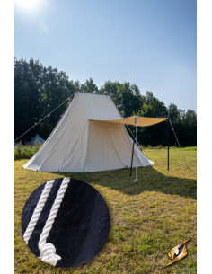 Carpa medieval negra para guerreros, 5 x 7 mts. (Versión... 2