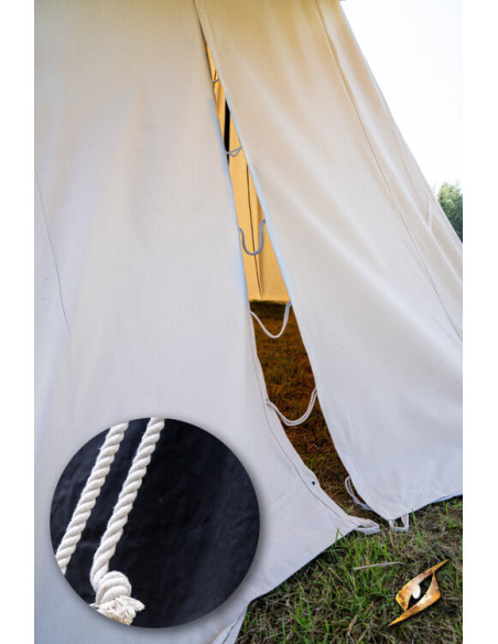 Zwarte middeleeuwse tent voor...