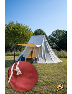 Carpa medieval roja para guerreros, 5 x 7 mts. (Versión...