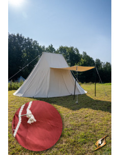 Carpa medieval roja para guerreros, 5 x 7 mts. (Versión... 2
