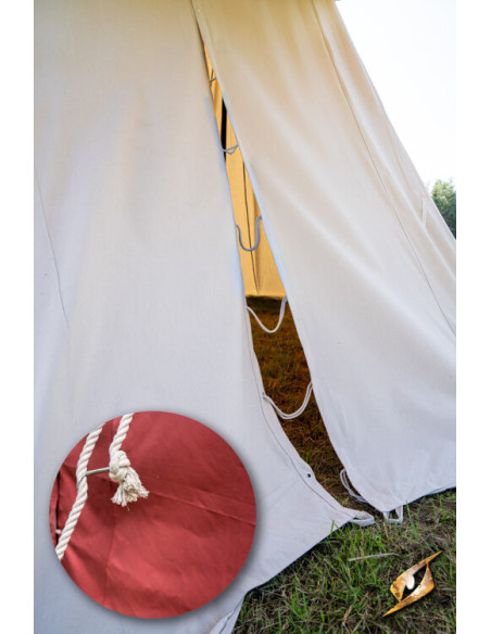 Carpa medieval roja para guerreros, 5...