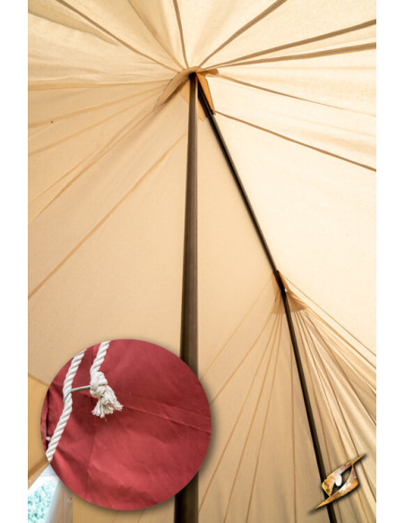 Carpa medieval roja para guerreros, 5...