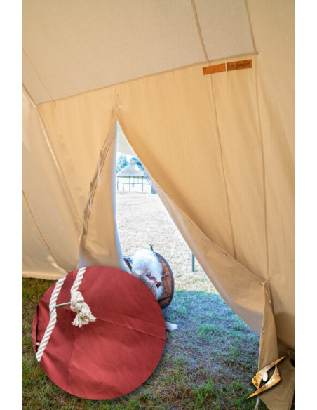 Middeleeuwse rode tent voor krijgers,...