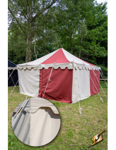 Carpa medieval marquesina, natural 4 x 4 mts (Versión...
