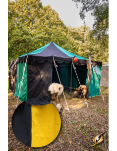 Carpa medieval marquesina, negro-amarillo 4 x 4 mts... 2
