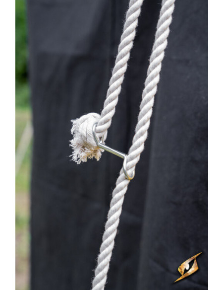 Middelaldertelt, sort-gul 4 x 4 meter...