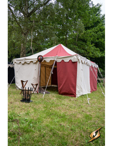 Middeleeuwse partytent, naturelrood 4...