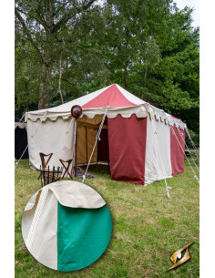 Middelaldertelt, naturgrønt 4 x 4 meter (kompakt version) 2