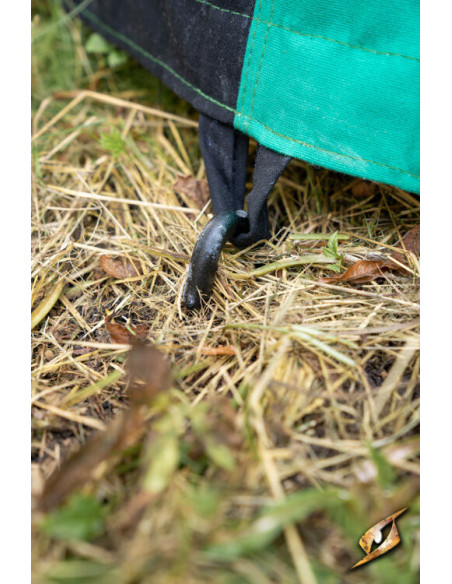 Middeleeuwse partytent, zwart-groen 4...