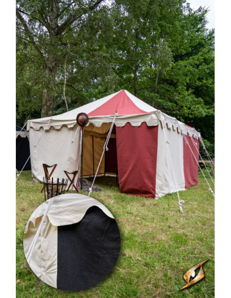 Middeleeuwse partytent, naturel-zwart...