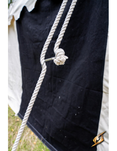 Middeleeuwse partytent, naturel-zwart...