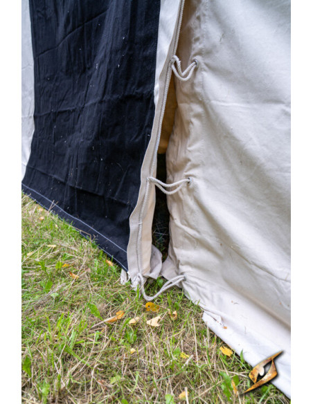 Middeleeuwse partytent, naturel-zwart...