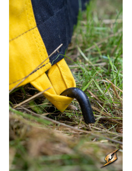 Middelaldertelt, sort-gult 4 x 6...