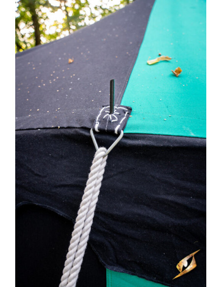 Middeleeuwse partytent, zwart-groen 4...