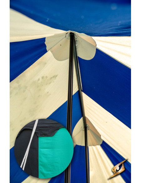 Middeleeuwse partytent, zwart-groen 4...