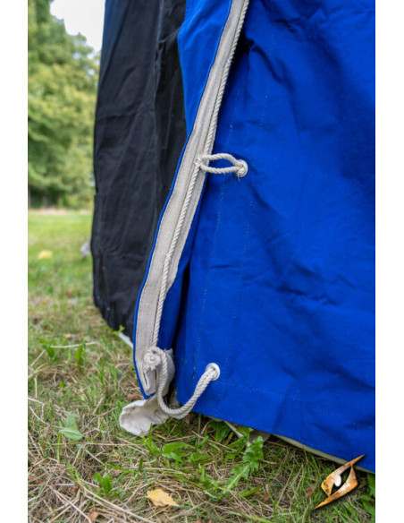 Middeleeuwse partytent, zwart-blauw 4...