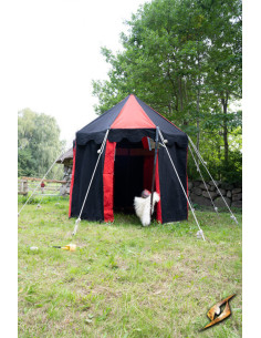 Pavillon middelaldertelt, sort-rød 3 meter. (kompakt... 2