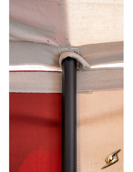 Middeleeuwse partytent, naturelrood 5...