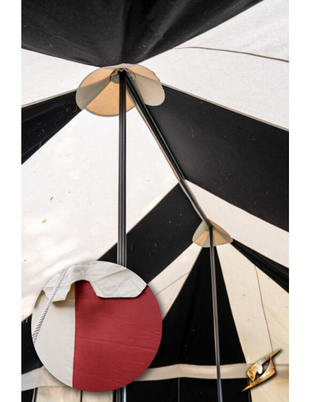 Middeleeuwse partytent, naturelrood 5...