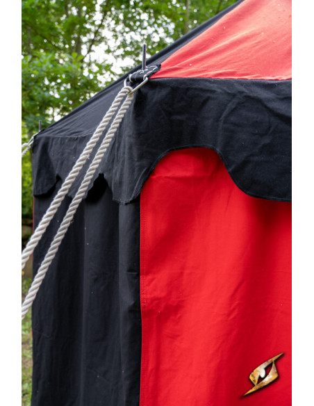 Middeleeuwse partytent, zwart-rood 5...