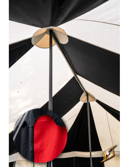 Carpa medieval marquesina, negro-rojo... Carpa medieval marquesina, negro-rojo...