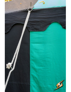 Carpa medieval marquesina, negro-verde 5 x 8 mts.... 2