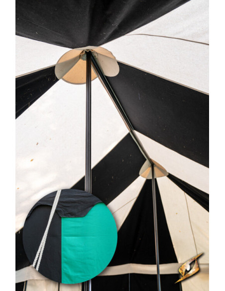 Middeleeuwse partytent, zwart-groen 5...