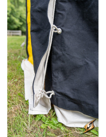 Middeleeuwse partytent, zwart-geel 5...