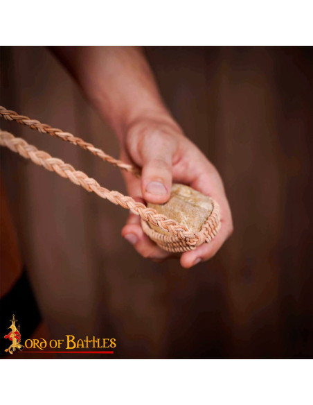 Balearisk slynge med flettede snørebånd