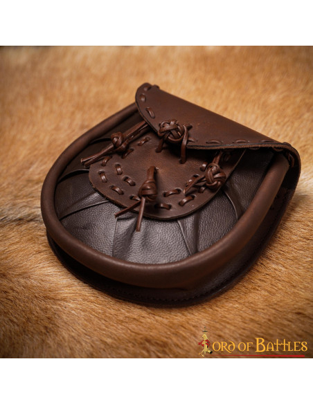 Bolso riñonera medieval cuero con...