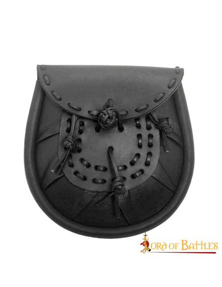 Bolso riñonera medieval cuero con...