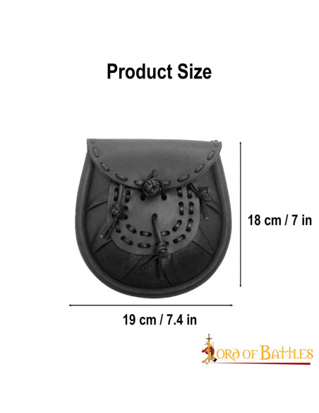 Bolso riñonera medieval cuero con...