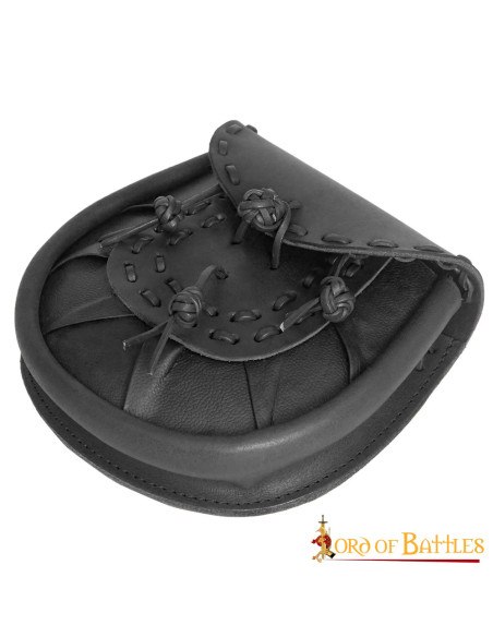Bolso riñonera medieval cuero con...