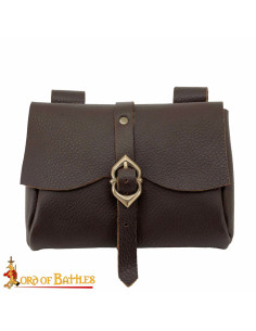 Bolso medieval del mensajero, cuero genuino 2