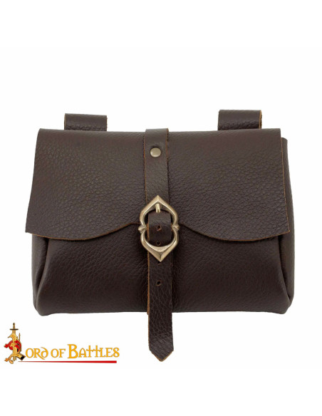 Bolso medieval del mensajero, cuero...