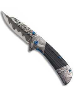 Albainox Fantasy 3D Feldmesser aus Damaststahl (20 cm)