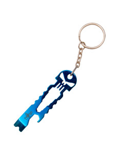 Derde multifunctionele schedelsleutelhanger, blauw