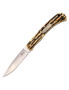 Tredje kniv model N21, imiteret hjortegevir skaft (15,6 cm.)