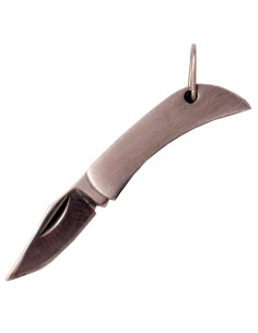 Tredje miniaturekniv model N89-1, stålskaft (4,05 cm.)