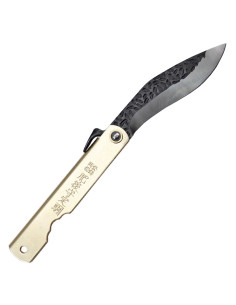 Navaja Third Higonokami N17-5, mango latón (16,5 cm.)