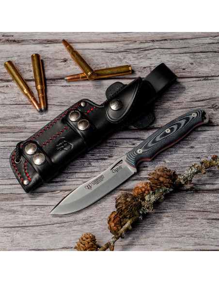 Cudeman Ness Wolf sort micarta kniv