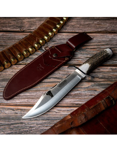 Cudeman Hirschgeweih Bowiemesser