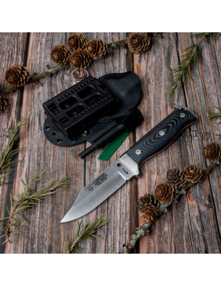 Cudeman MT-1 zwart micarta kydex mes