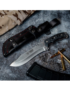 Cuchillo Boina Verde, micarta negra (31,5 cm.)
