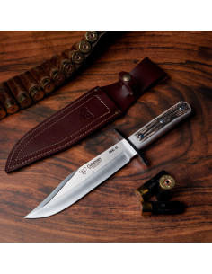 Bowie jachtmes handvat van hertenhoorn (33 cm.)