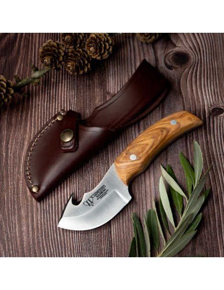 Cuchillo desollador mango olivo (18 cm.)
