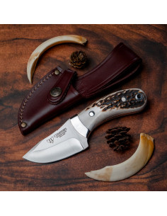 Onthuidmes met hertengewei handvat (17 cm.)
